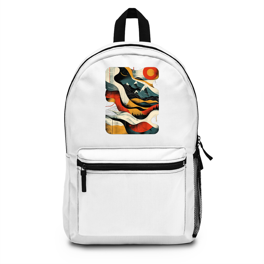Artsy Hiker On Abstract Art Hiking Backpack