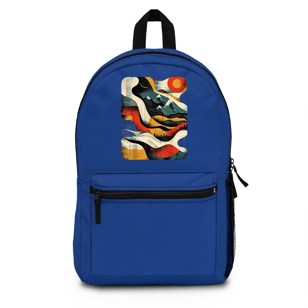 Artsy Hiker On Abstract Art Hiking Backpack - Image 3