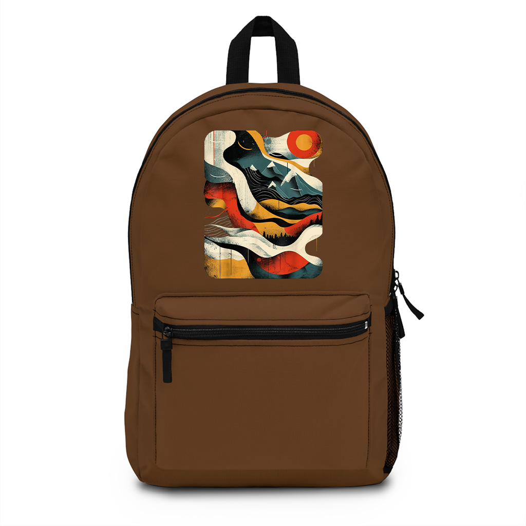 Artsy Hiker On Abstract Art Hiking Backpack - Image 4