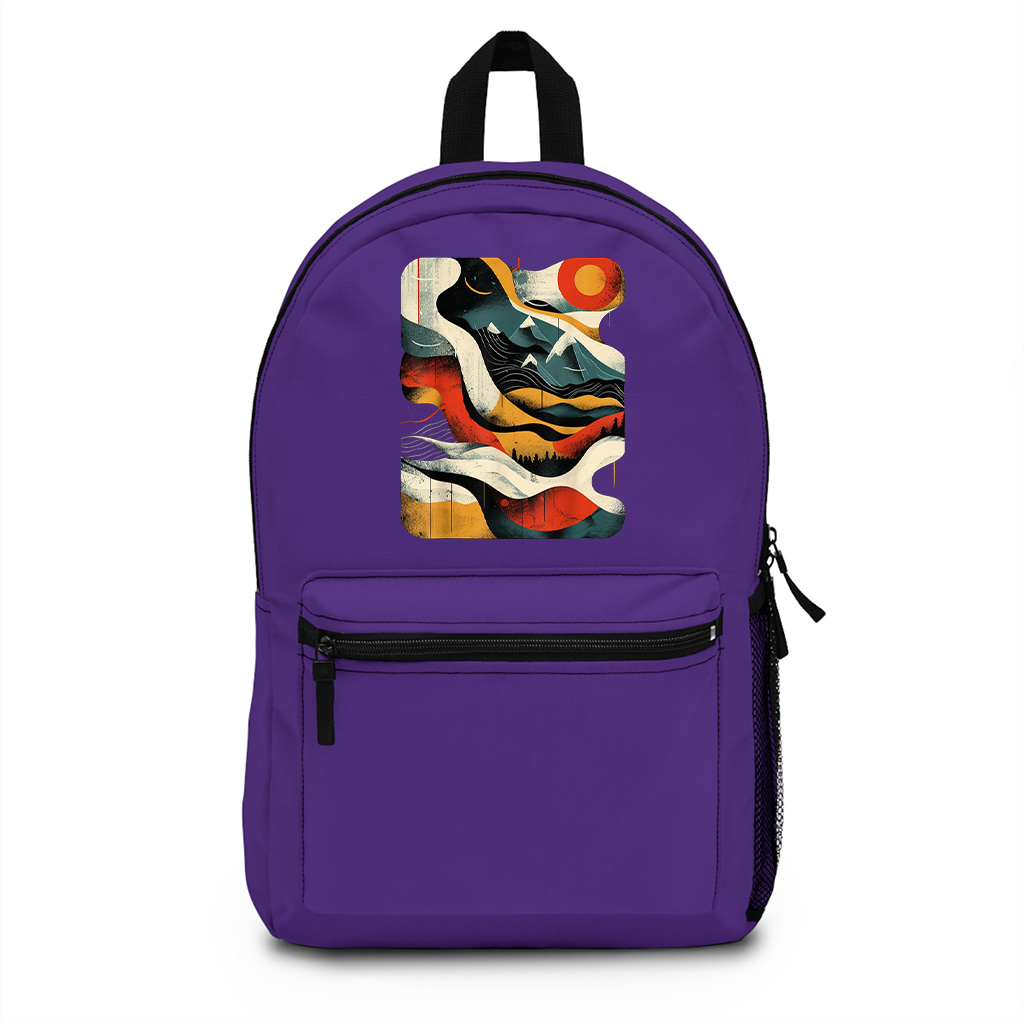 Artsy Hiker On Abstract Art Hiking Backpack - Image 6