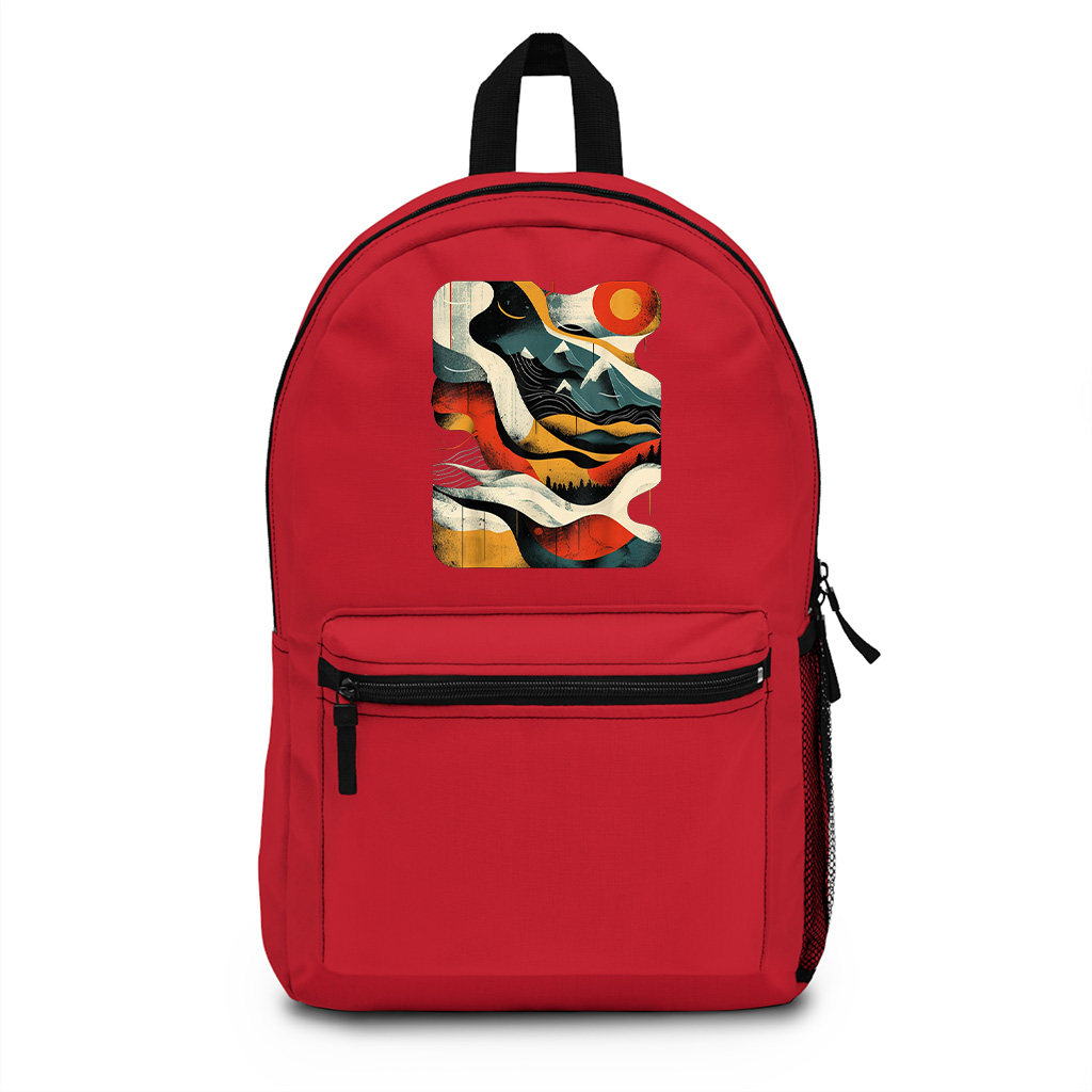 Artsy Hiker On Abstract Art Hiking Backpack - Image 7
