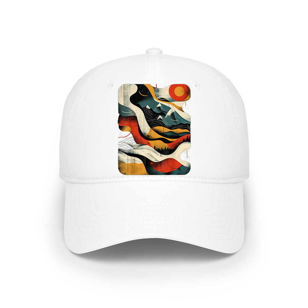 Artsy Hiker On Abstract Art Hiking Cap