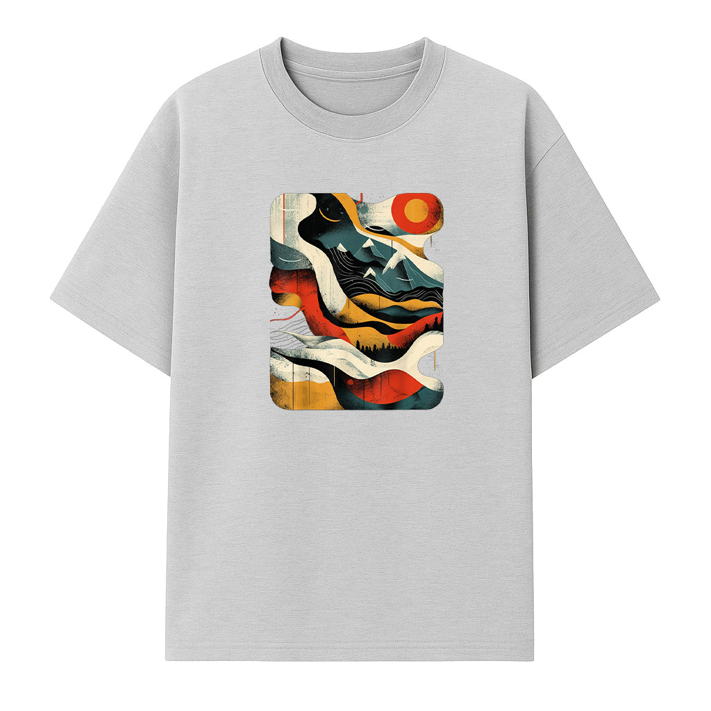 Artsy Hiker On Abstract Art Hiking T-Shirt - Image 4