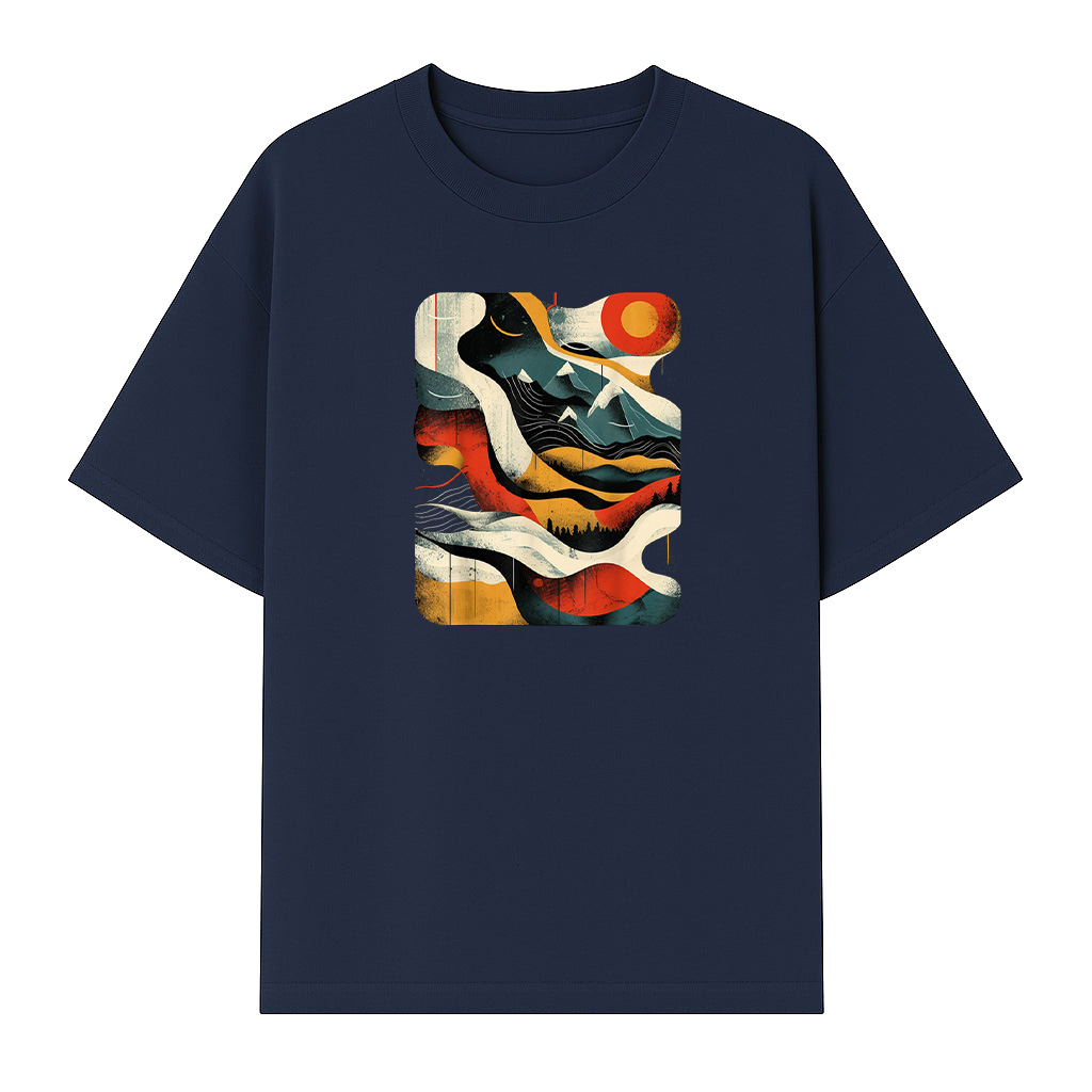 Artsy Hiker On Abstract Art Hiking T-Shirt - Image 5