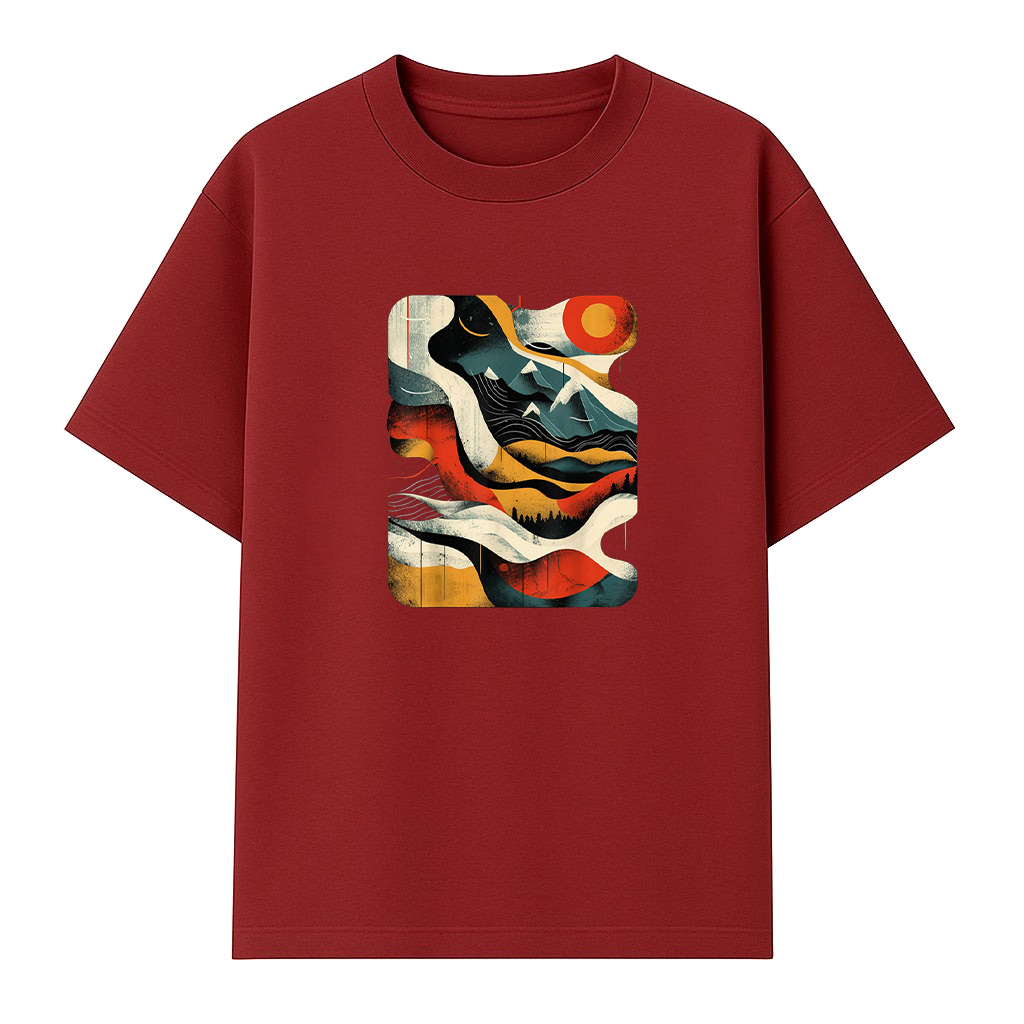 Artsy Hiker On Abstract Art Hiking T-Shirt - Image 6