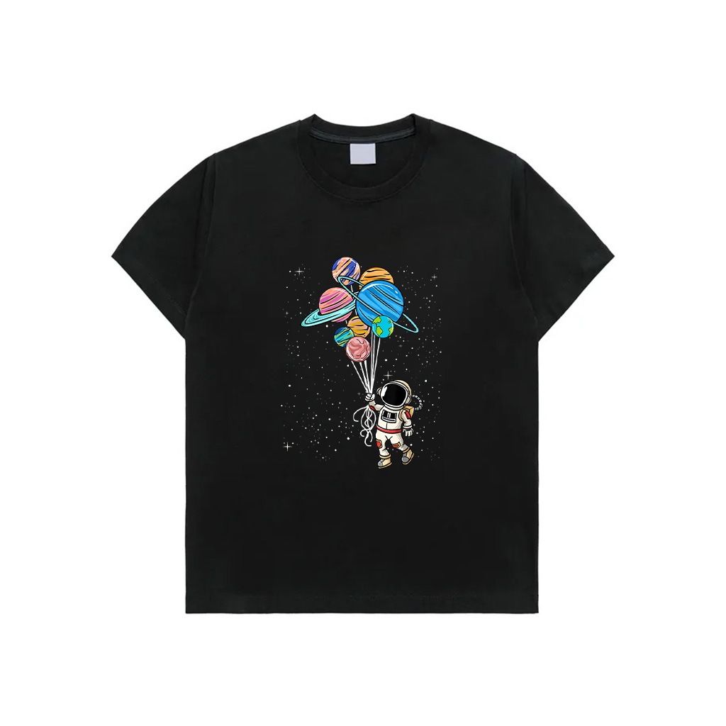 Astronaut Holding Planet Balloons T-Shirt