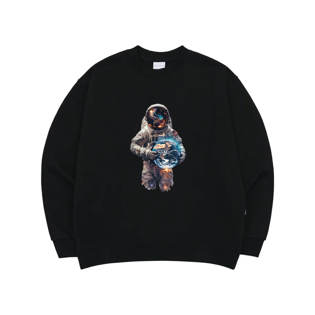 Astronaut Holds Earth In Space Sweatshirt