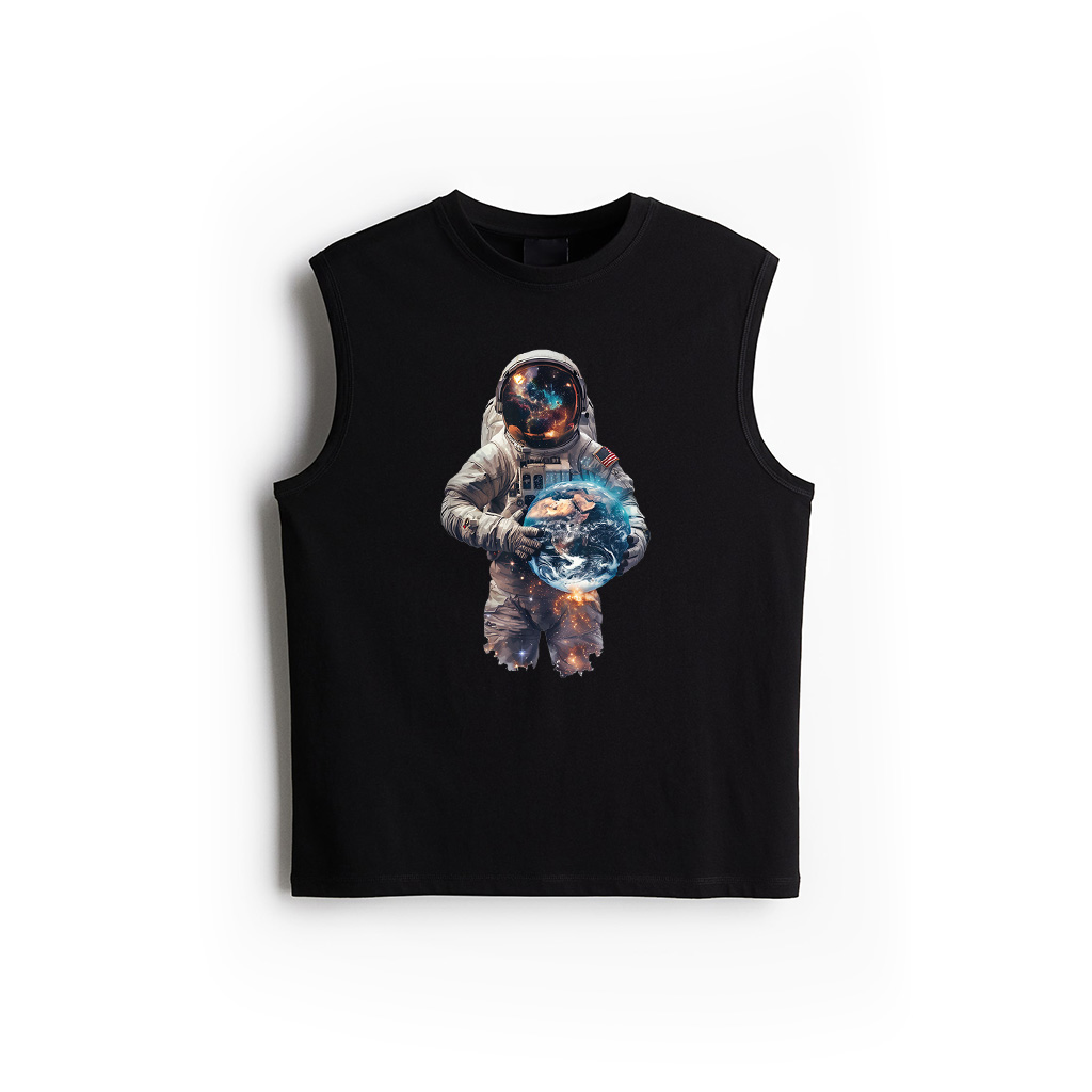 Astronaut Holds Earth In Space Tank Top