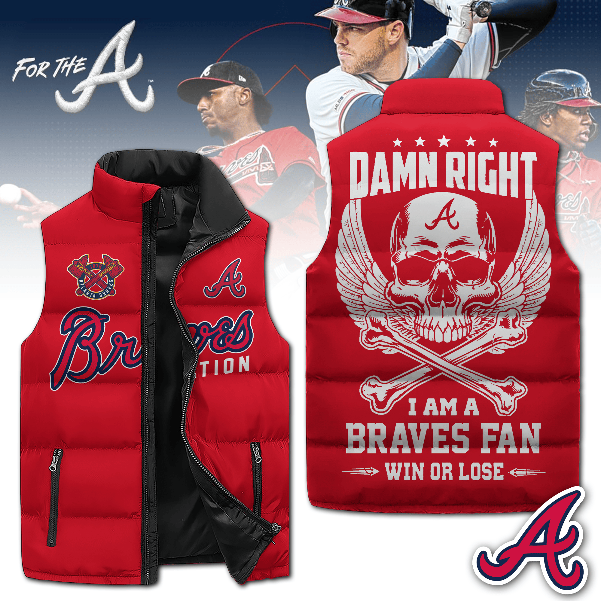 Atlanta Braves MLB Sleeveless Puffer Jacket