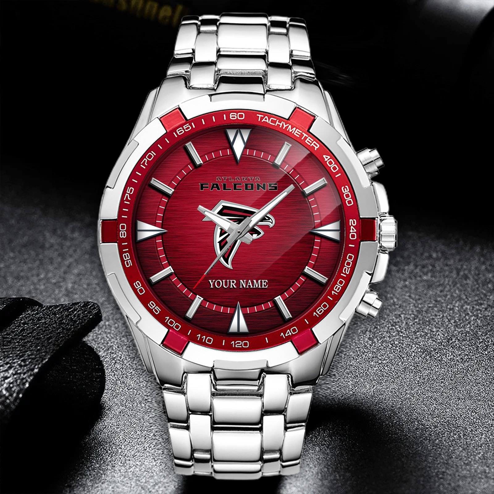 Atlanta Falcons Alloy Men Quartz Watch Watch Custom Your Name, Sport Alloy Men Quartz Watch, Football Fan Gifts