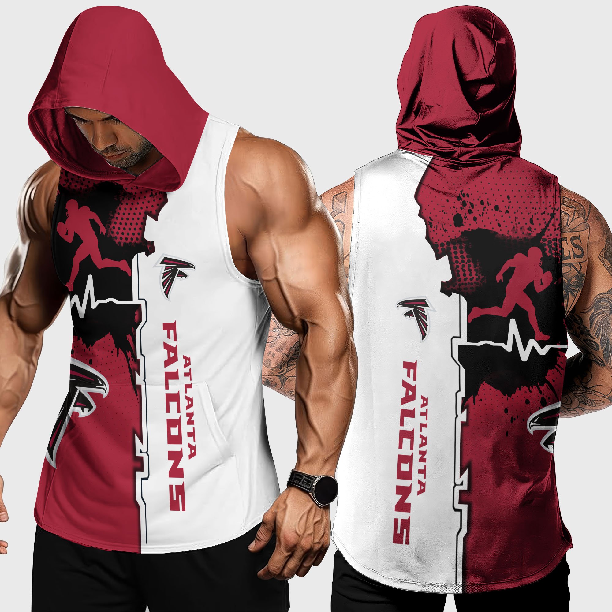 Atlanta Falcons Hoodie Tanktop Custom Your Name, Football Team Hoodie Tanktop, Gift For Football Lovers