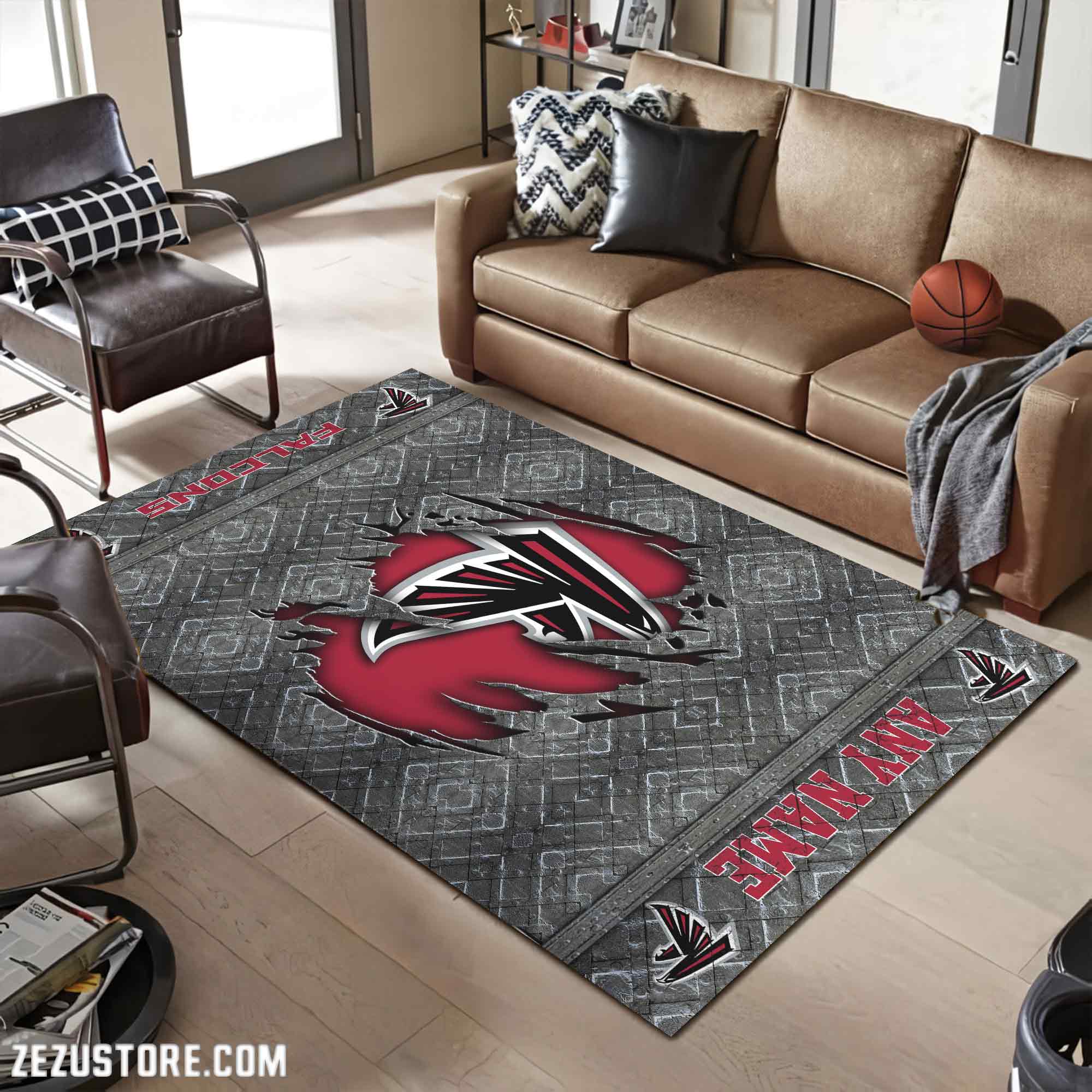 Atlanta Falcons Living Room Rug, Football Team Living Room Rug 2025 Versions, Football Fan Gifts 