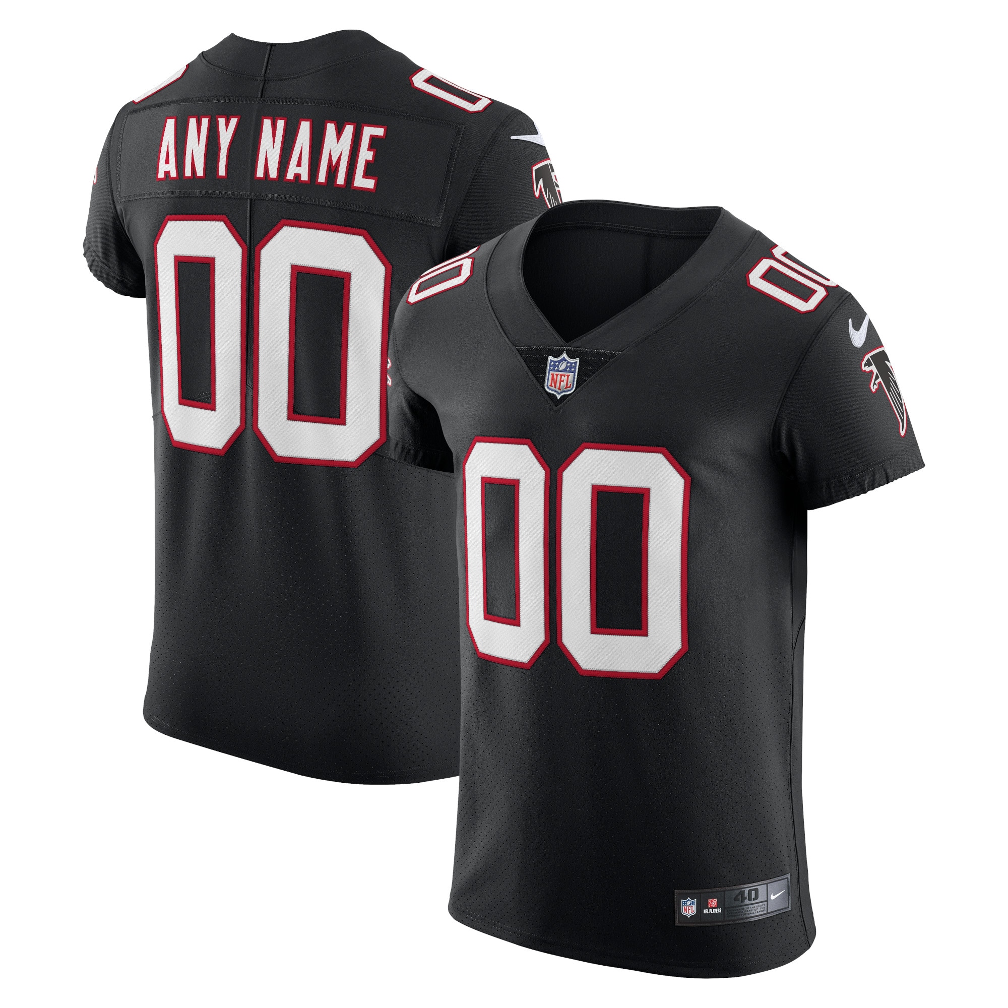 Atlanta Falcons Nike Alternate Vapor Elite Custom Jersey   Black