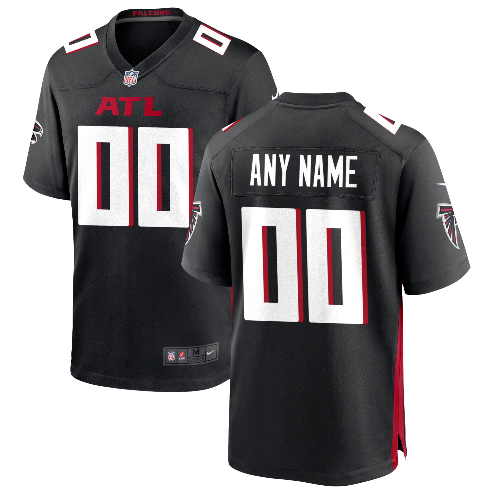Atlanta Falcons Nike Custom Game Jersey   Black