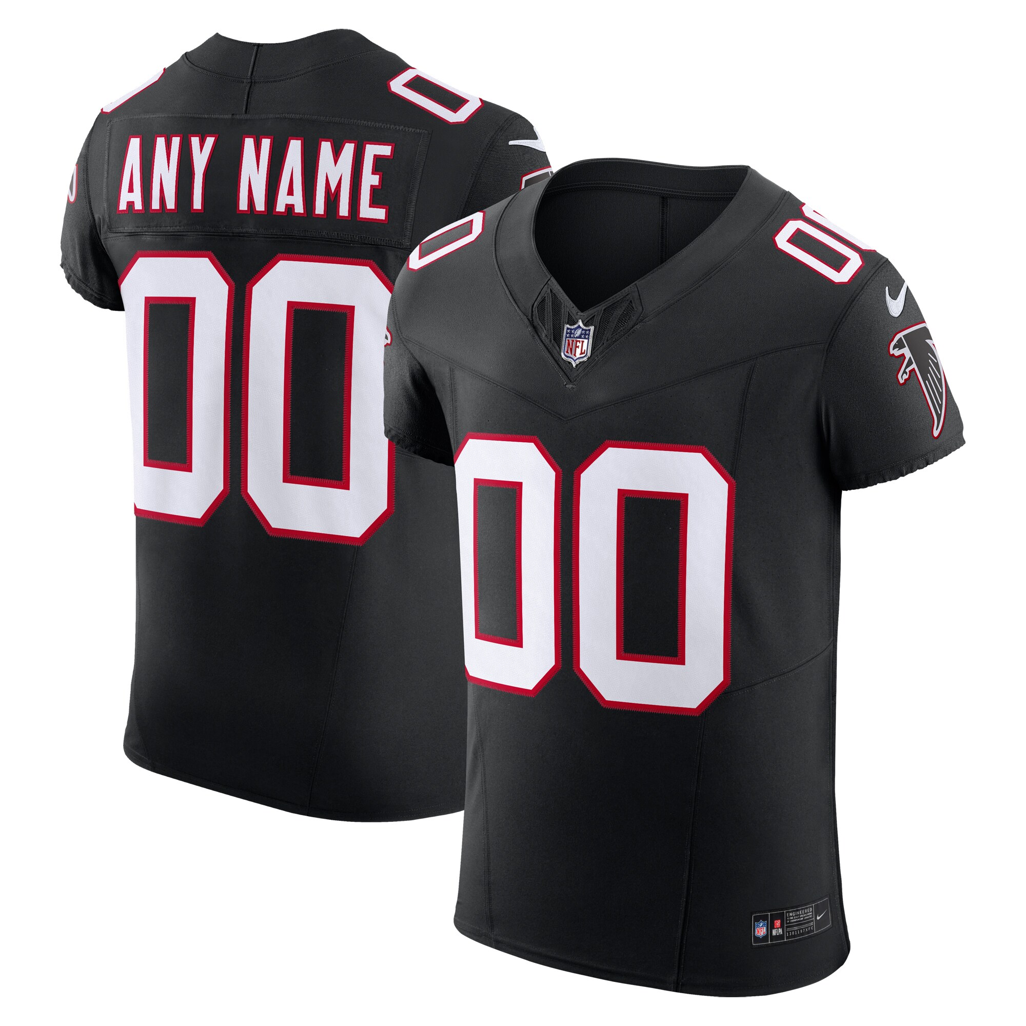 Atlanta Falcons Nike Vapor FUSE Elite Custom Jersey   Black