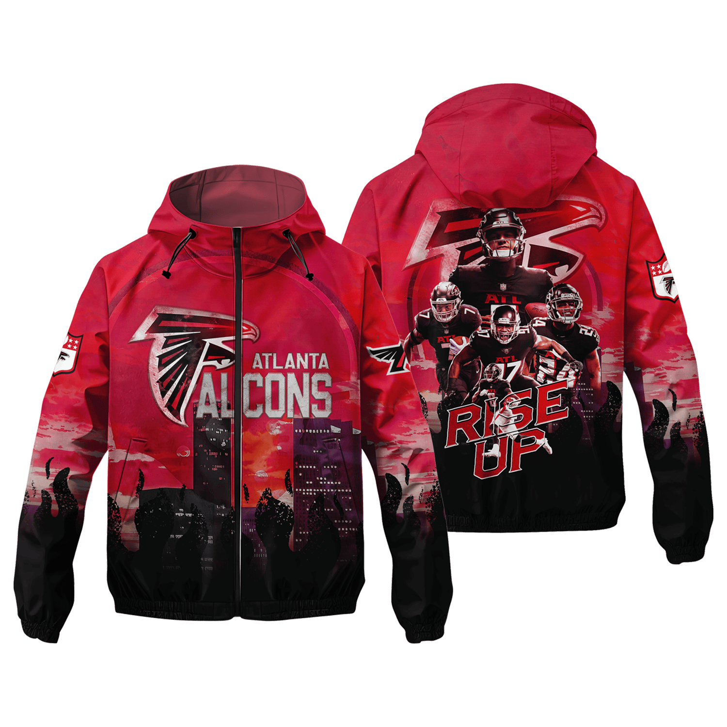 Atlanta Falcons Raise Up NFL Champions Windbreaker Jacket