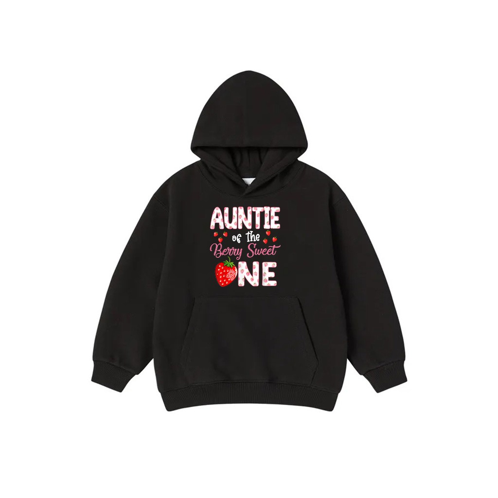 Auntie Of The Berry Sweet One Strawberry First Birthday Hoodie