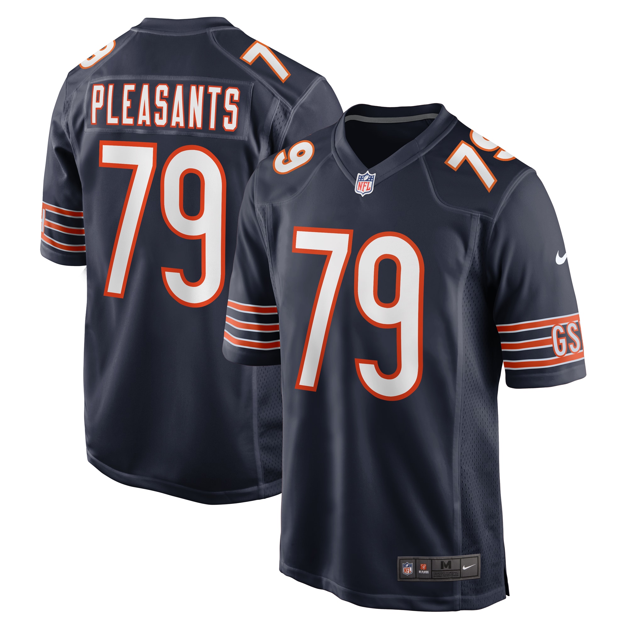 Austen Pleasants Chicago Bears Nike Game Jersey   Navy