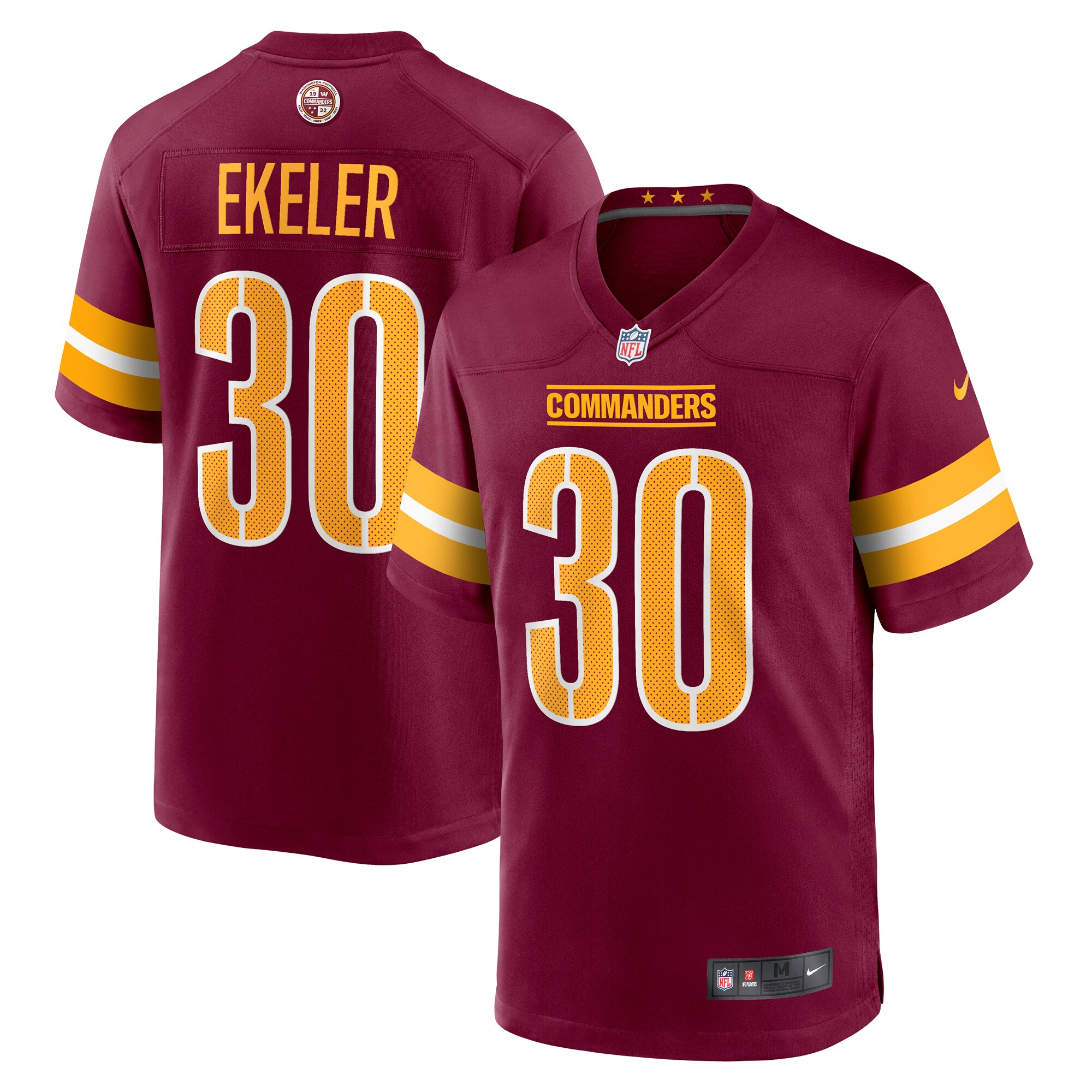 Austin Ekeler Washington Commanders Nike Game Jersey   Burgundy
