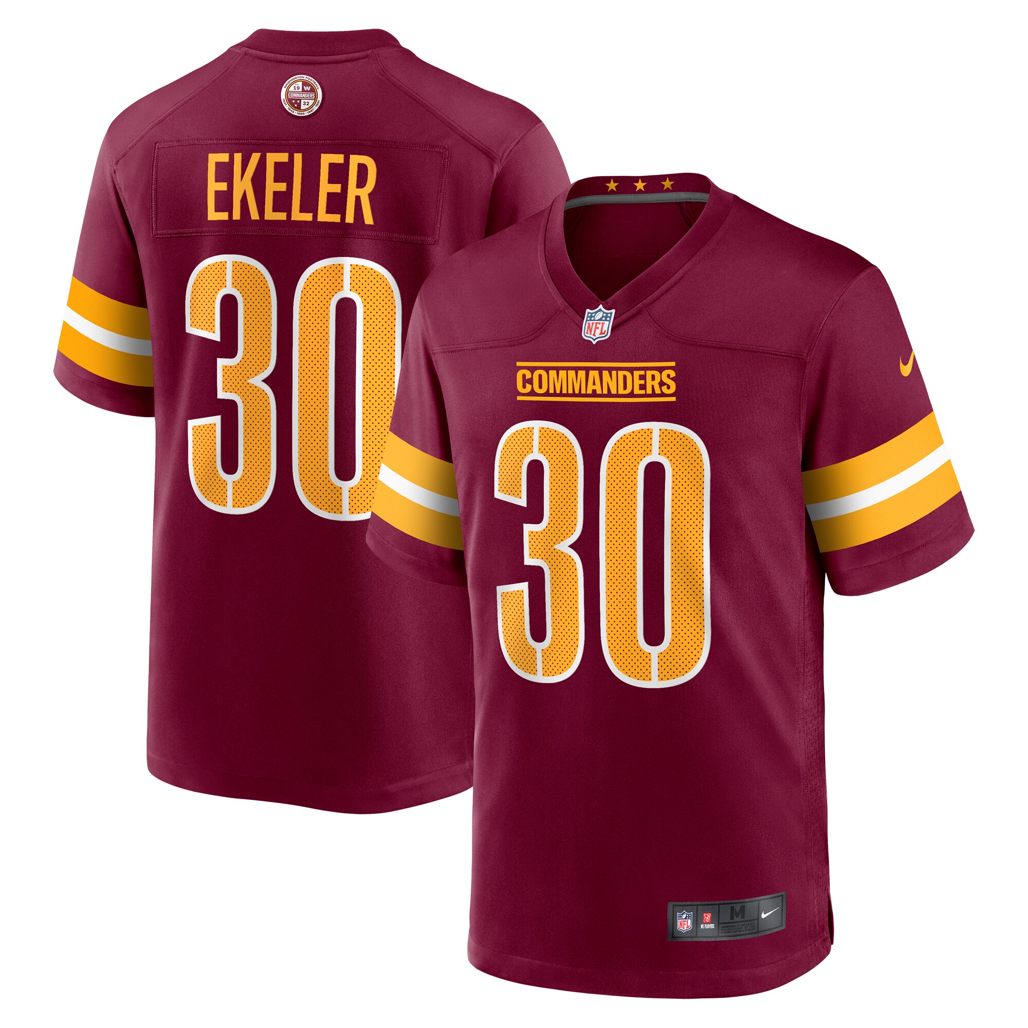 Austin Ekeler Washington Commanders Nike Game Player Jersey   Burgundy