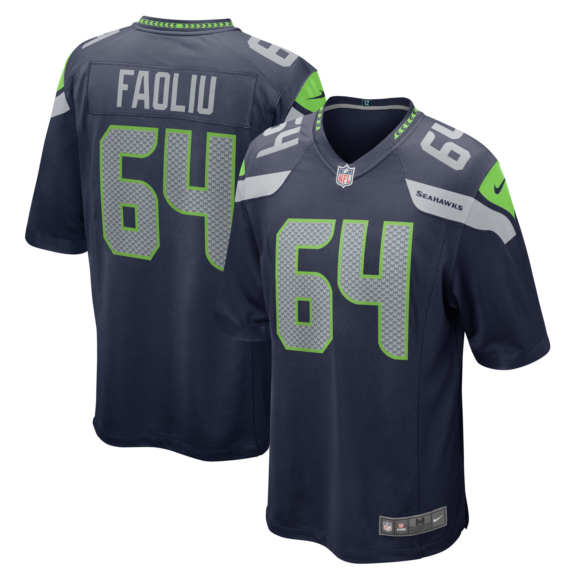 Austin Faoliu Seattle Seahawks Nike Game Jersey   College Navy