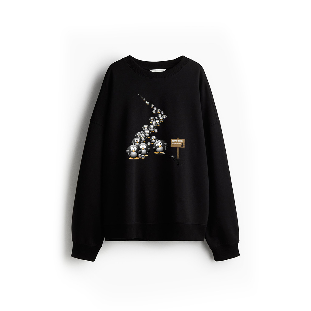 Bait And Switch Penguin Scam Fun Cute Men Women Kids Sweatshirt