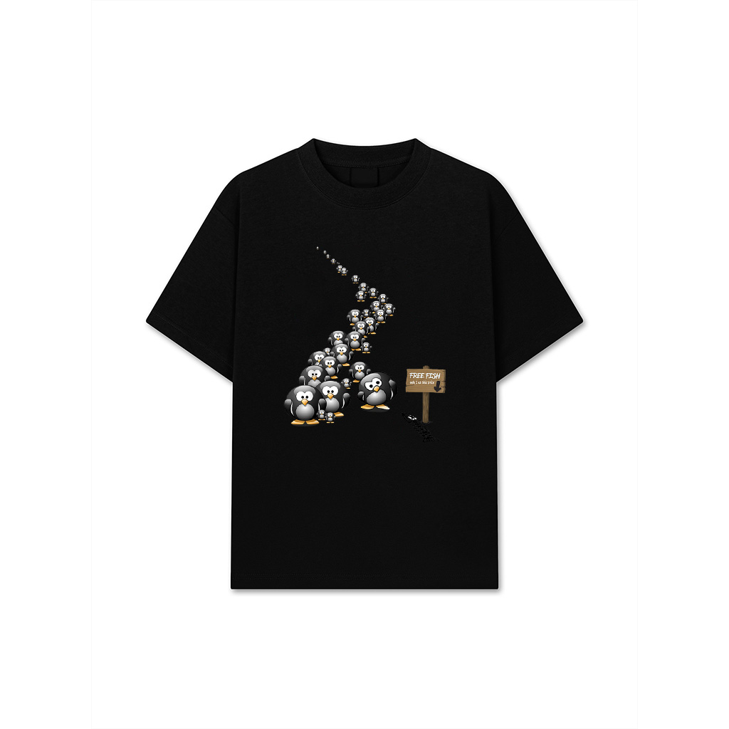 Bait And Switch Penguin Scam Fun Cute Men Women Kids T-Shirt