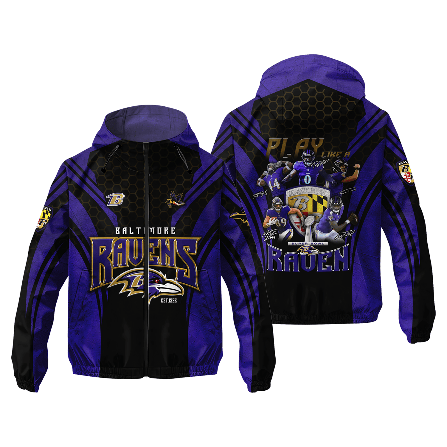BAL Play Like A Raven Champions Windbreaker Jacket