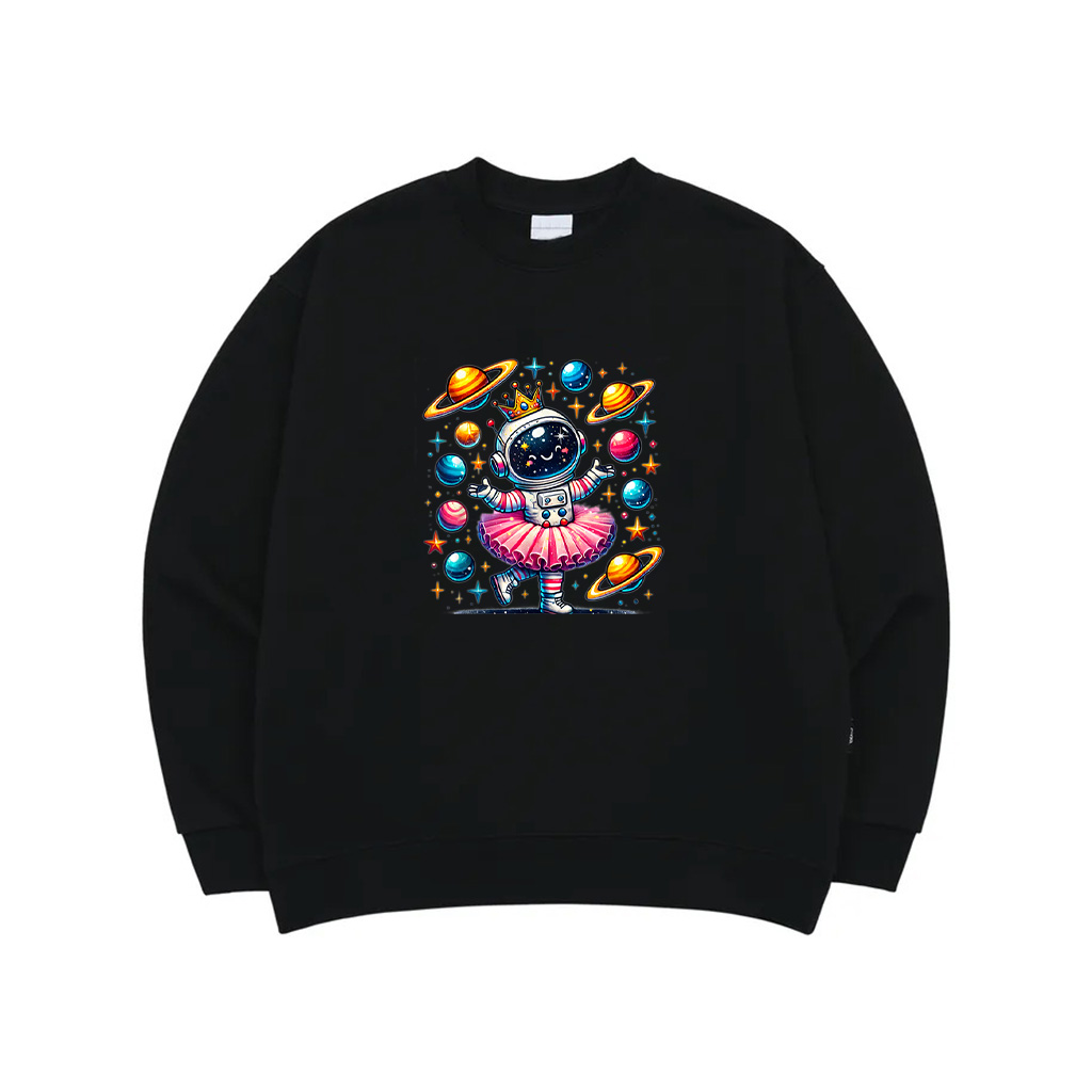 Ballerina Girl Space Astronaut Sweatshirt