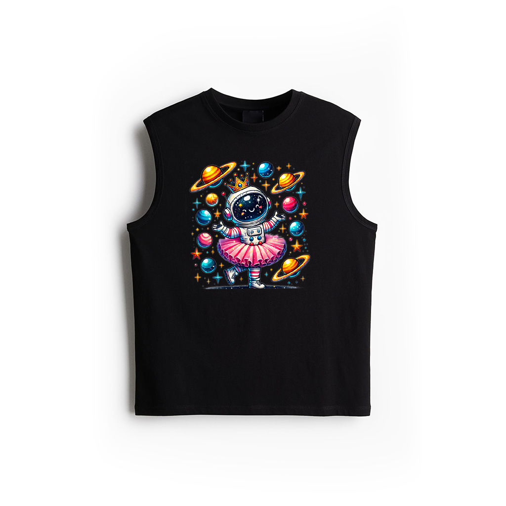 Ballerina Girl Space Astronaut Tank Top