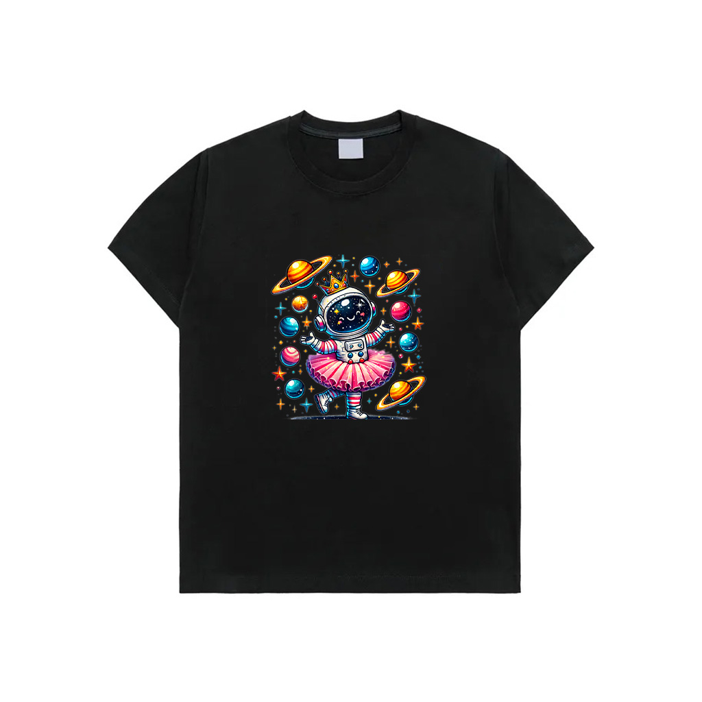 Ballerina Girl Space Astronaut T-Shirt