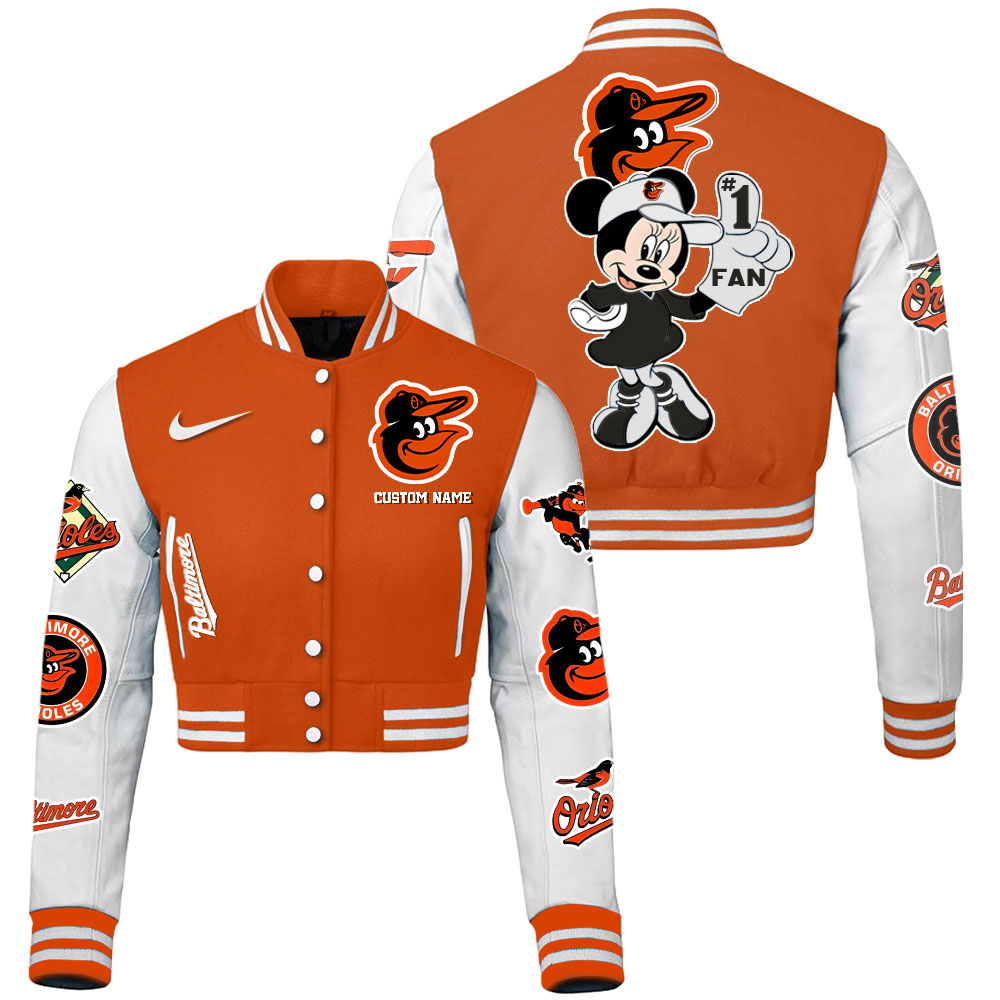 Baltimore Orioles MLB Style Cropped Baseball Jacket For Fans