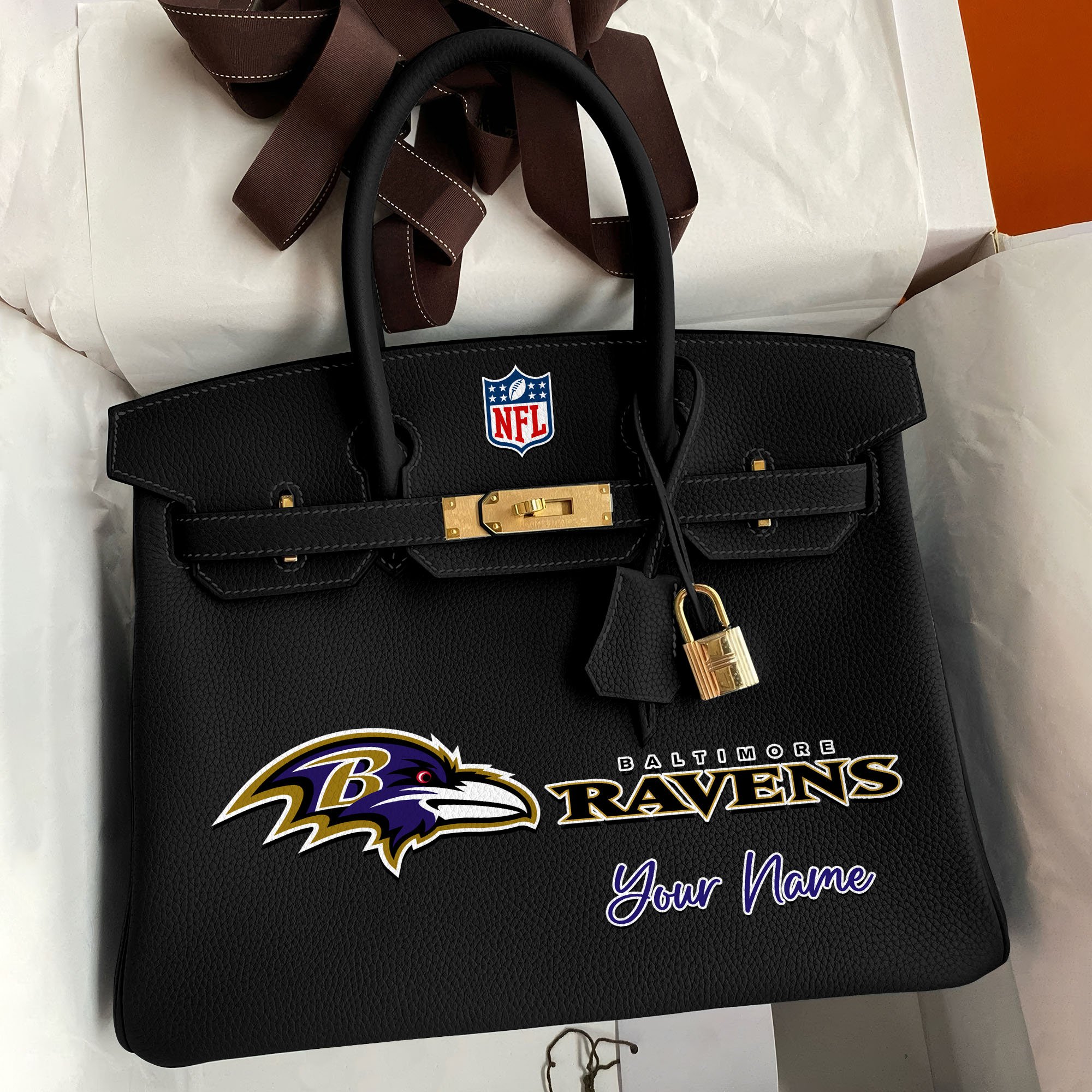Baltimore Ravens Deluxe Handbag For Women Custom Your Name 2025 Versions, Sport Deluxe Handbag