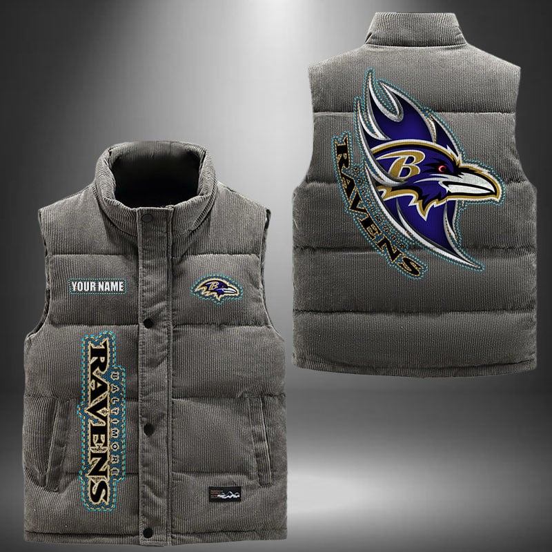 Baltimore Ravens NFL Personalized Puffer Jacket For Fan