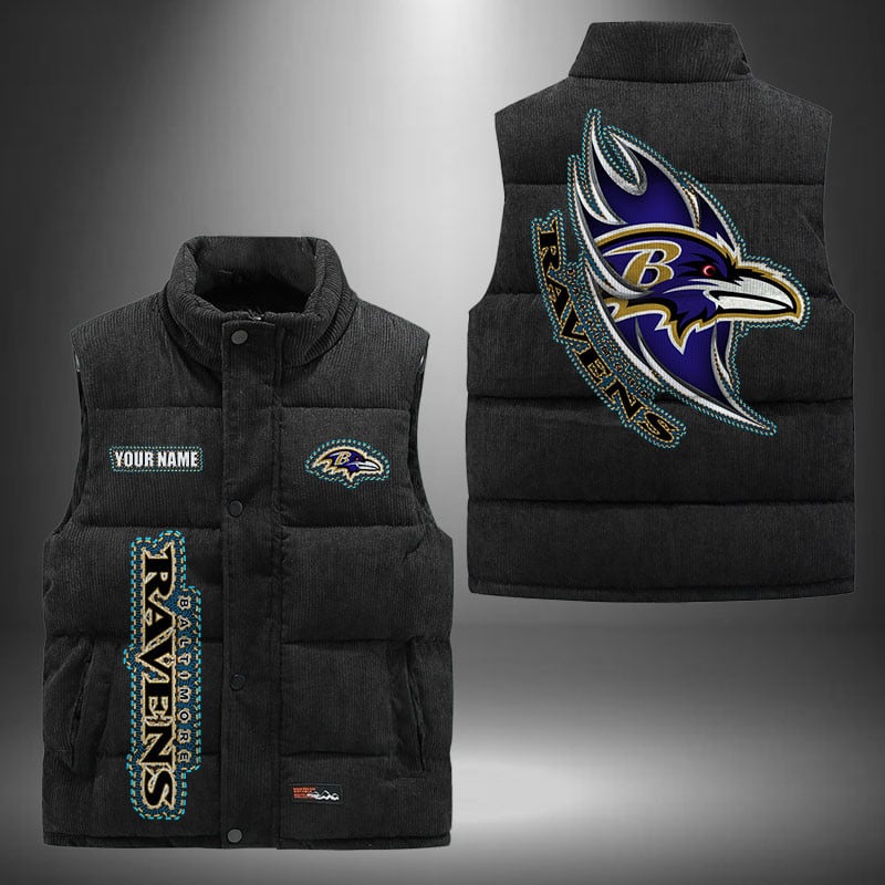 Baltimore Ravens NFL Personalized Puffer Jacket For Fan