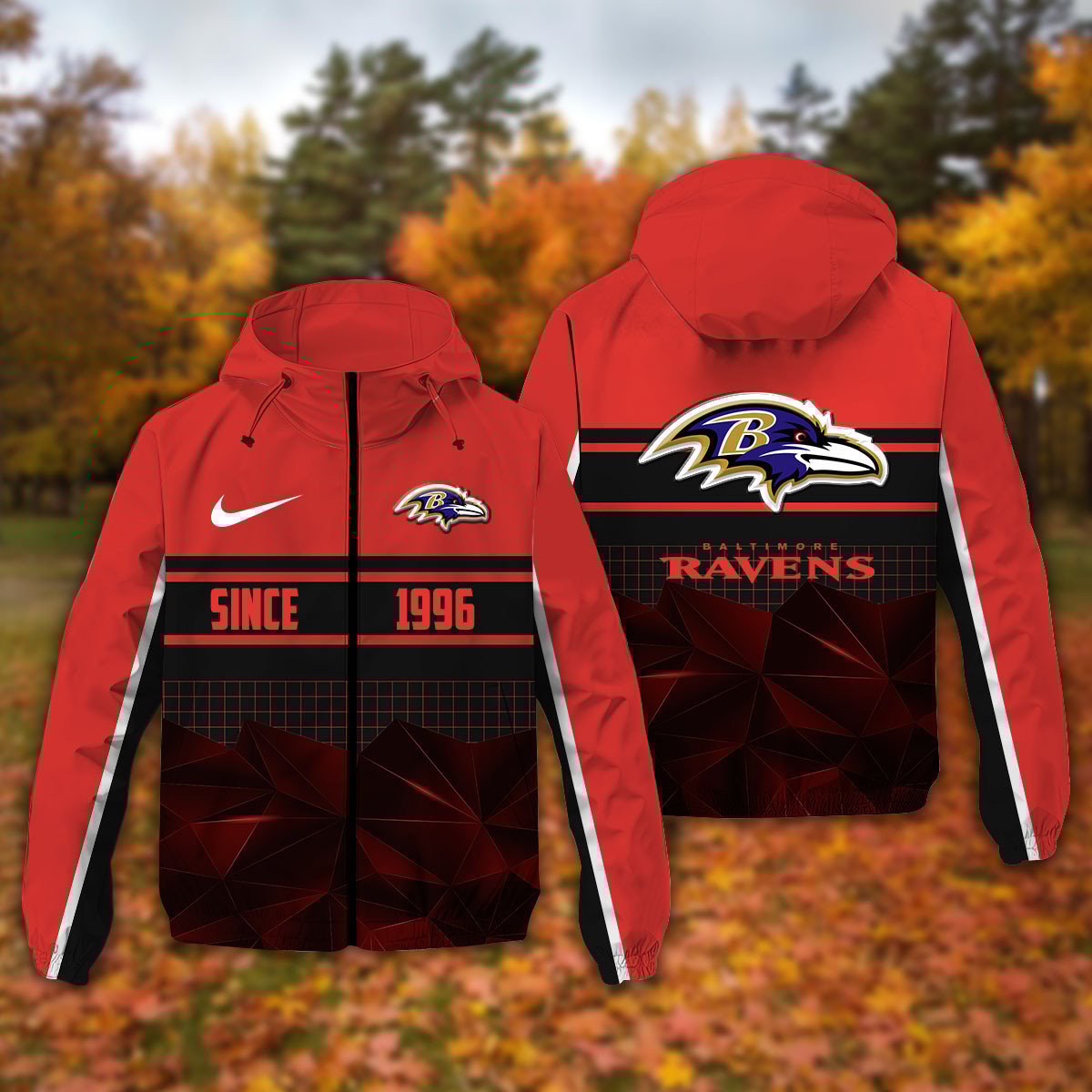 Baltimore Ravens NFL Personalized Windbreaker Jacket For Fan