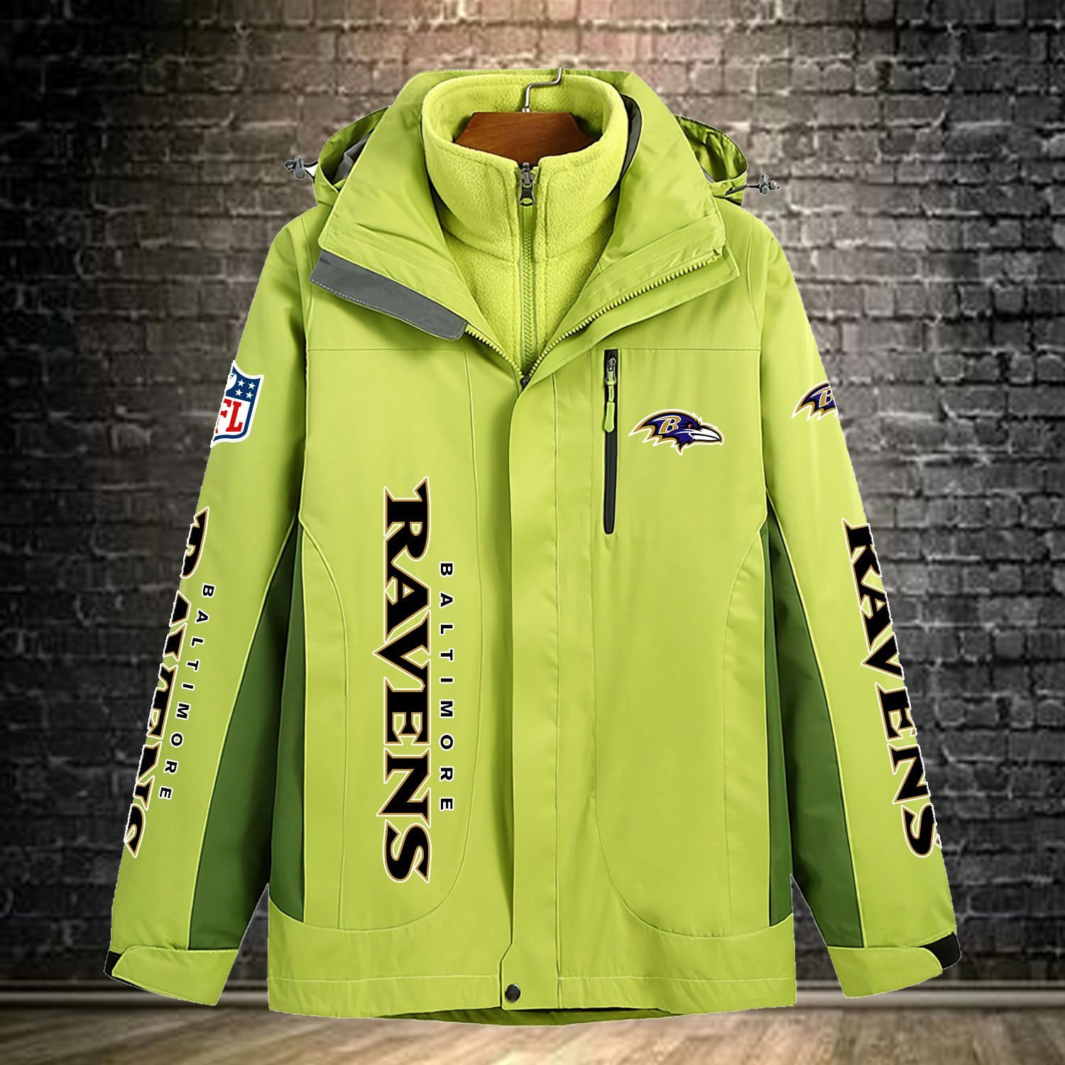 Baltimore Ravens NFL Personalized Windbreaker Jacket For Fan