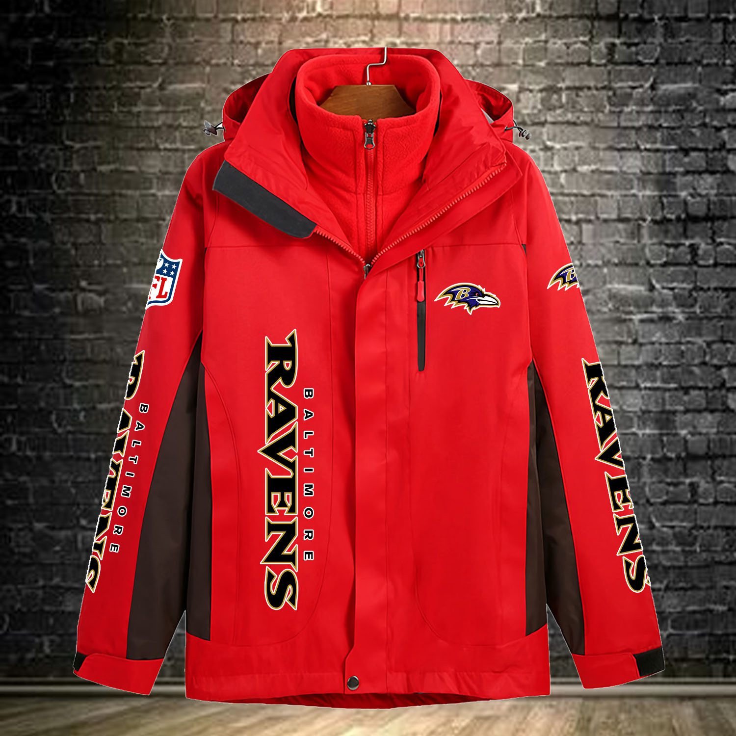 Baltimore Ravens NFL Personalized Windbreaker Jacket For Fan