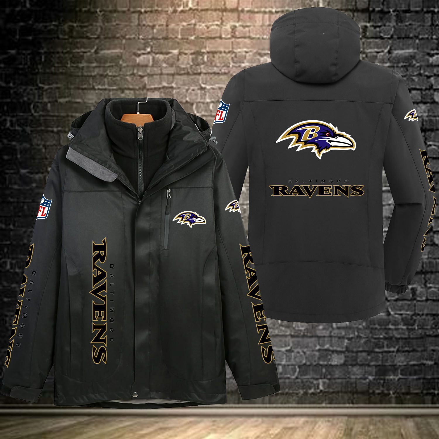 Baltimore Ravens NFL Personalized Windbreaker Jacket For Fan
