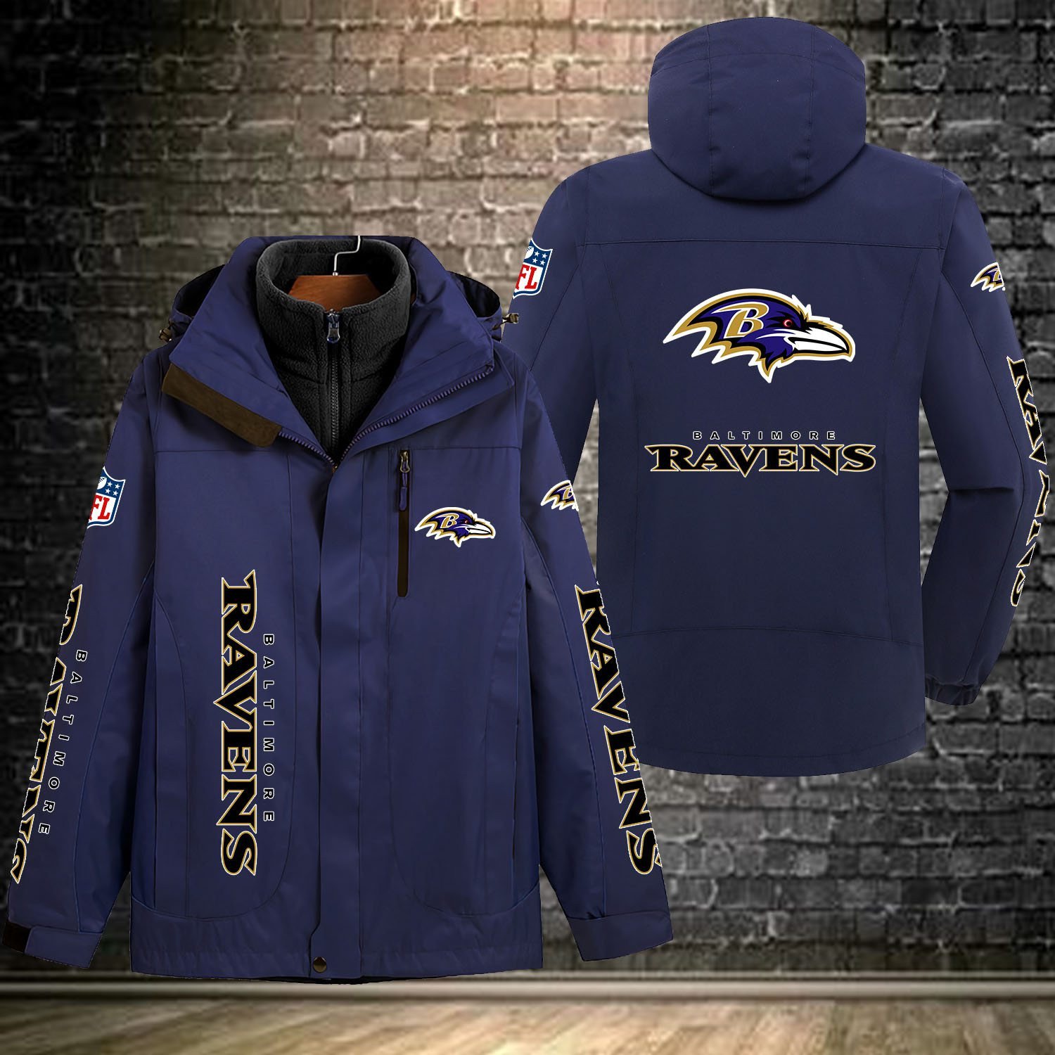 Baltimore Ravens NFL Personalized Windbreaker Jacket For Fan