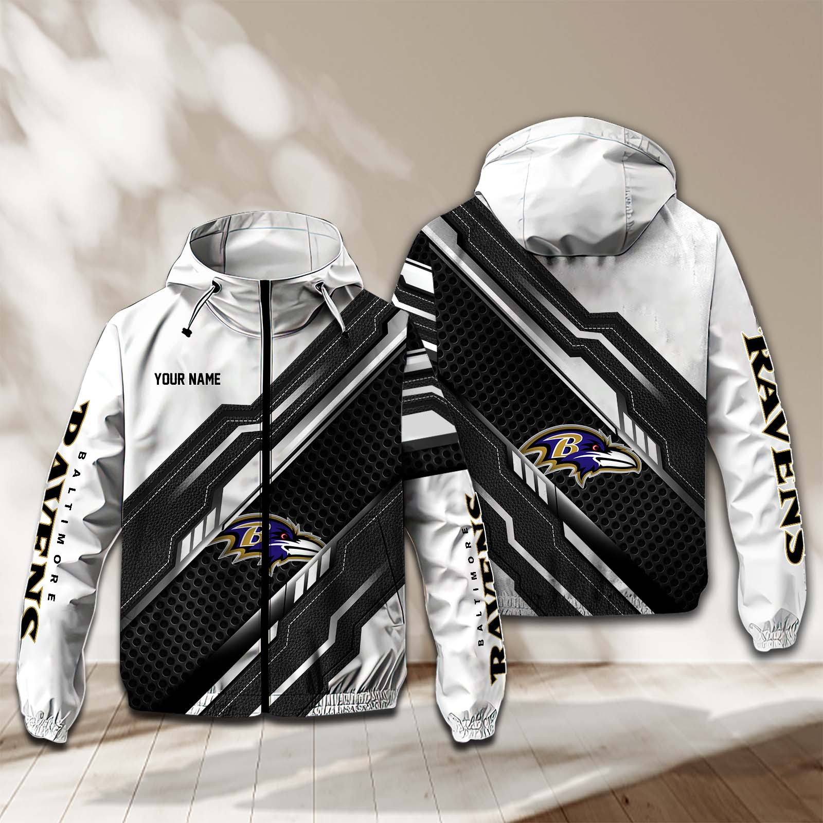 Baltimore Ravens NFL Personalized Windbreaker Jacket For Fan