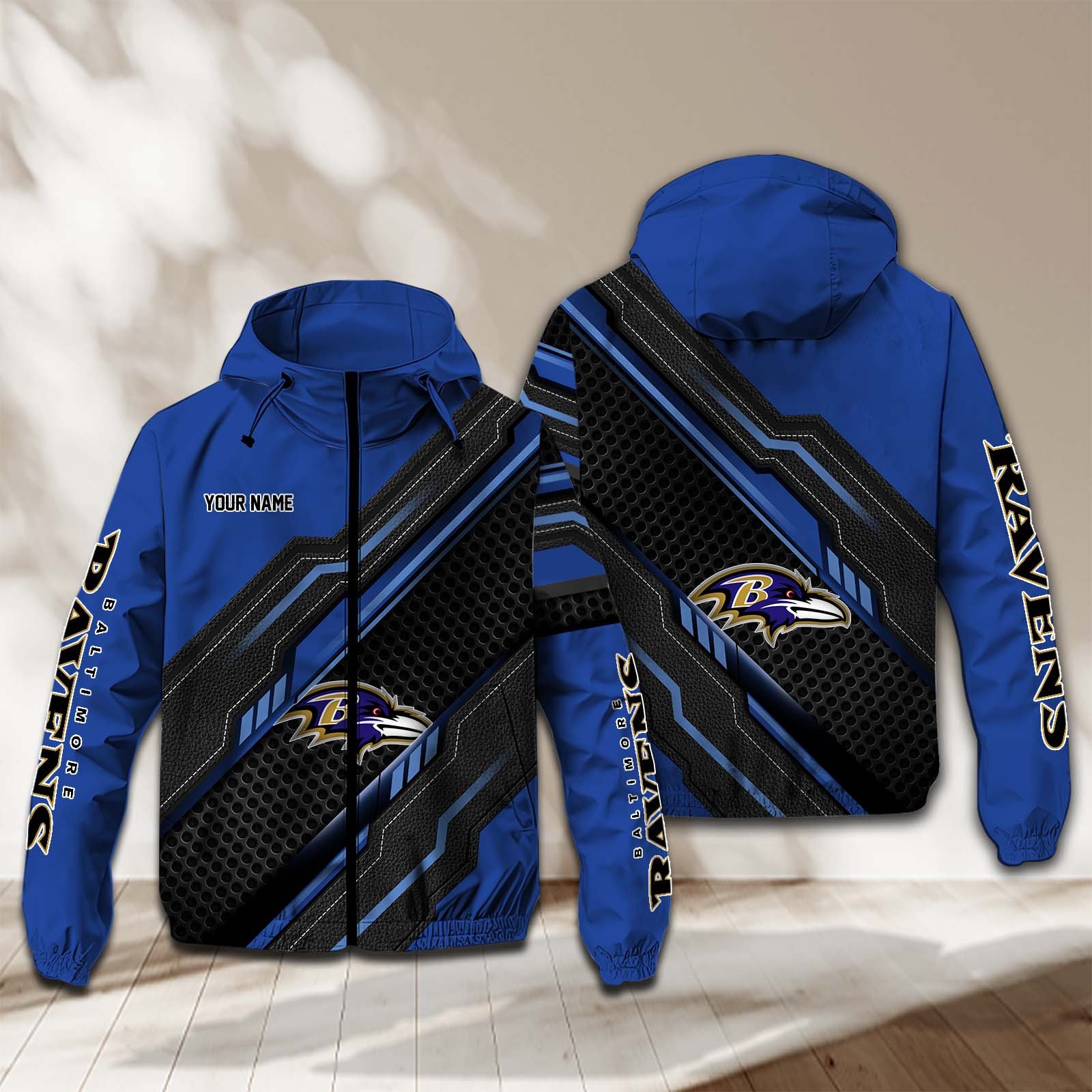 Baltimore Ravens NFL Personalized Windbreaker Jacket For Fan