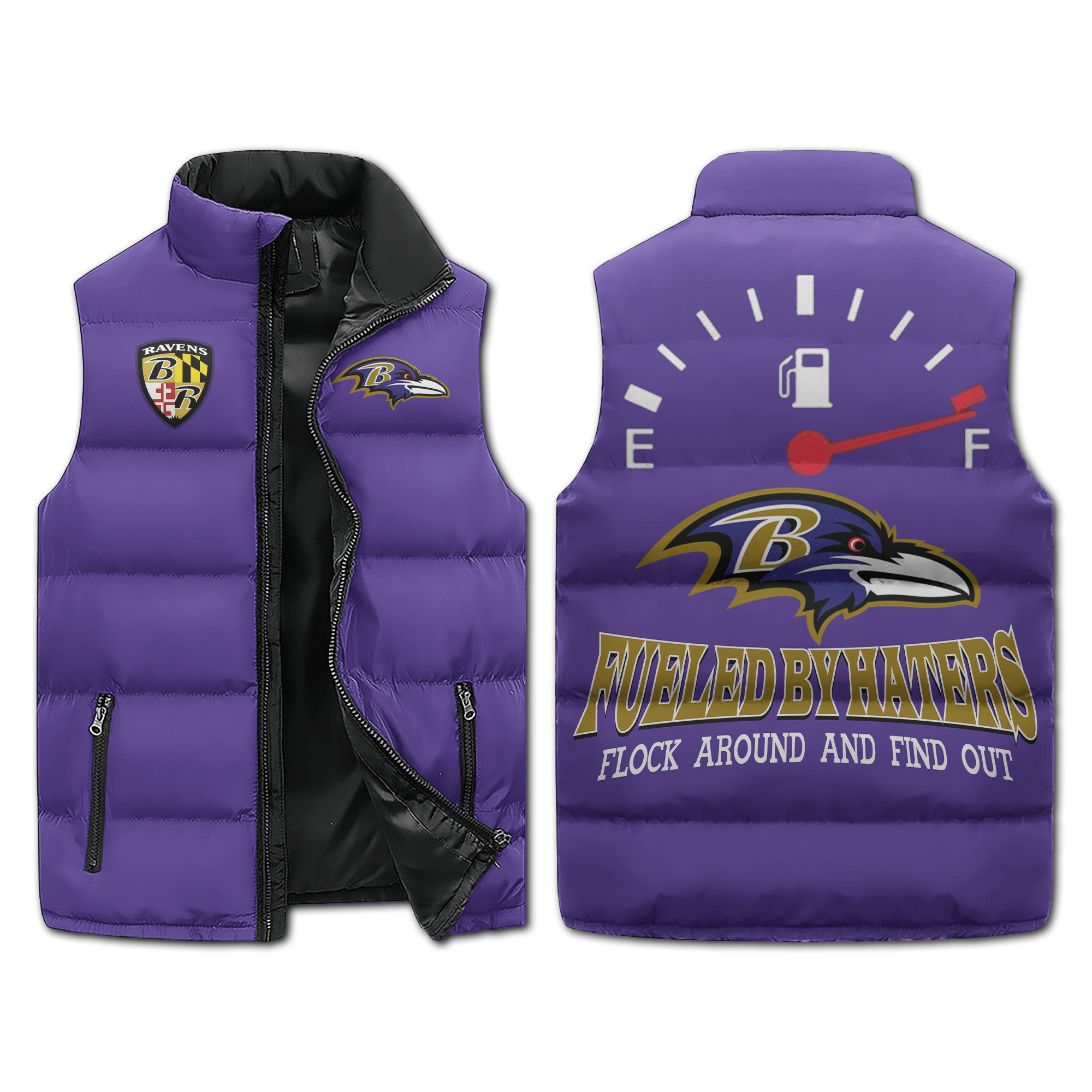 Baltimore Ravens NFL Sleeveless Puffer Jacket