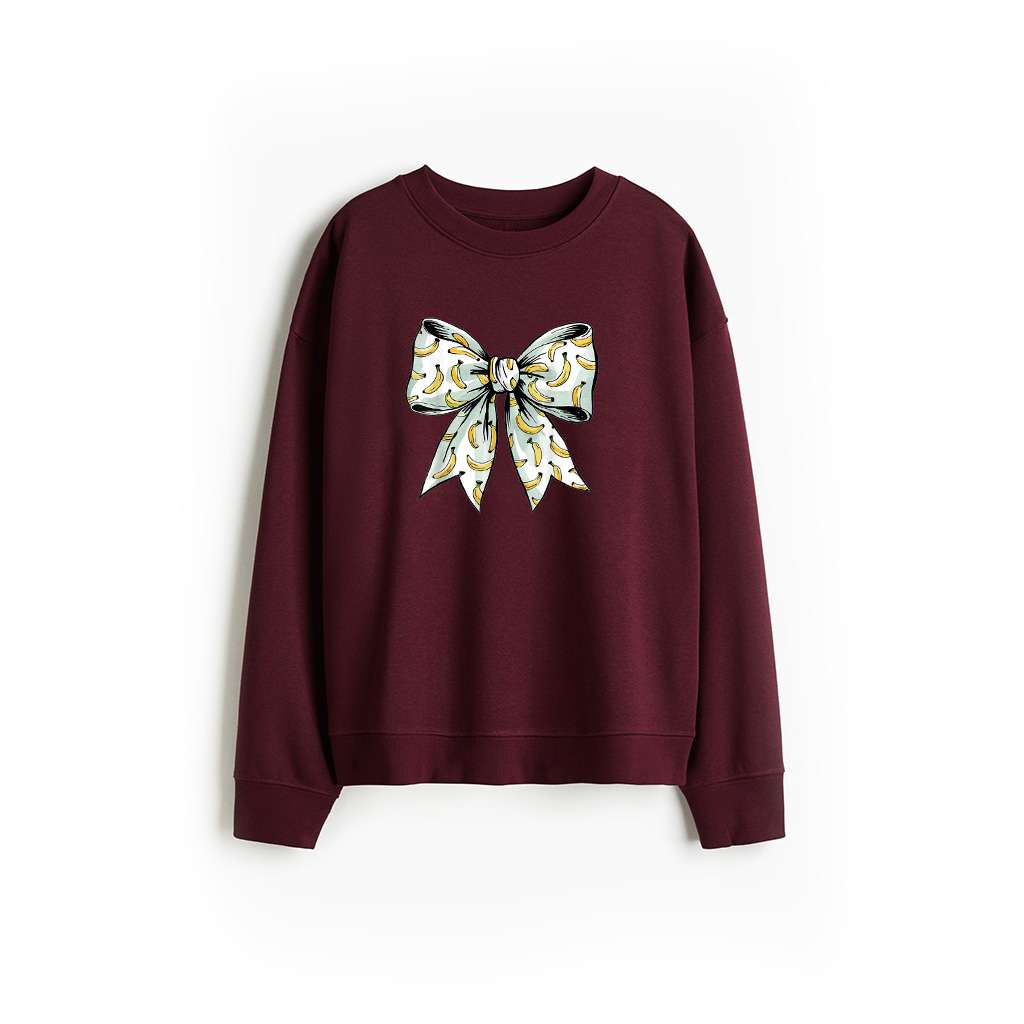 Banana Squad Coquette Bow Banana Lover Team Banana Crew Sweatshirt 26-06-2025