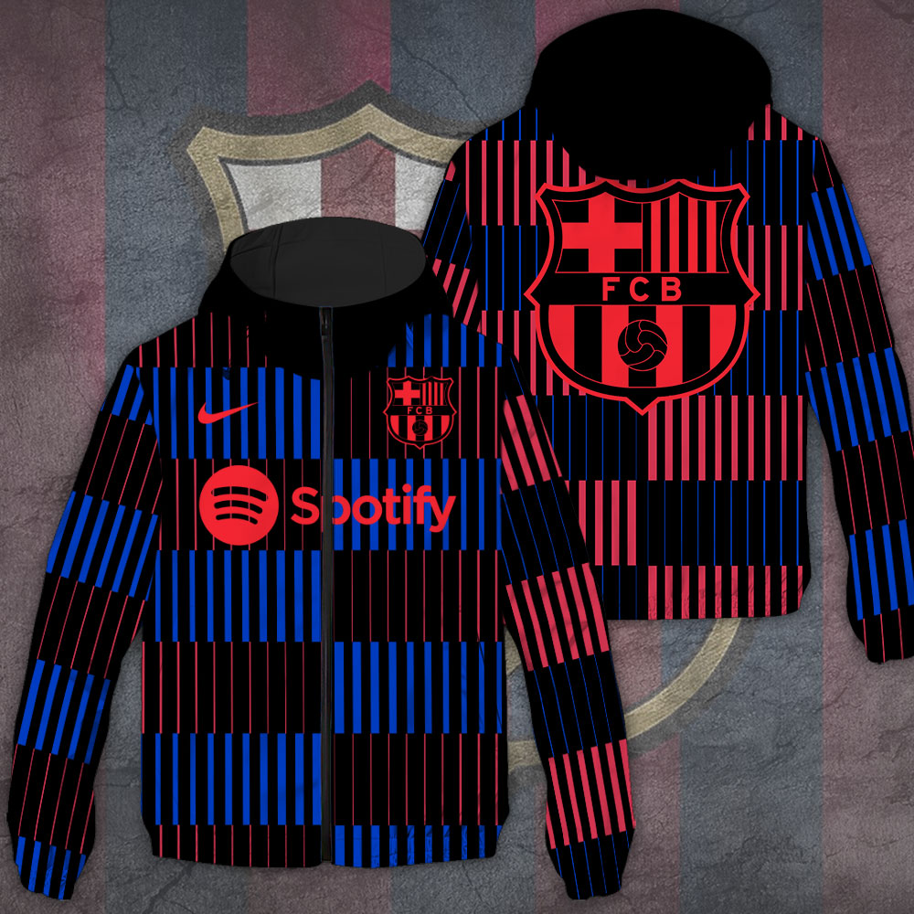 Barcelona Laliga Style Windbreaker Jacket For Fans