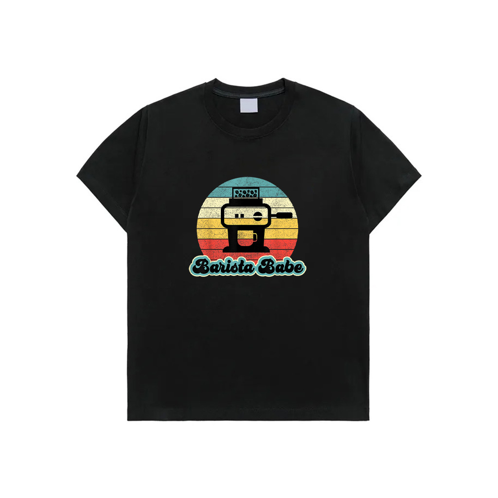 Barista Babe Retro Vintage Style Sunset Coffee Shop Lover T-Shirt