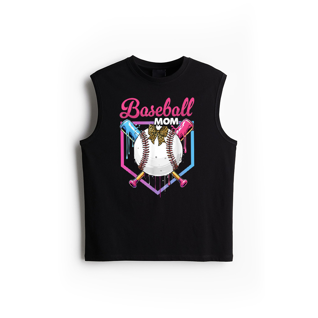 Baseball Drip Mom Cute Bow Baseball Women Mother's Day Tank Top