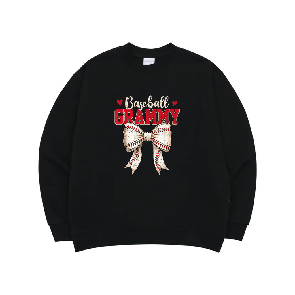 Baseball Grammy Coquette Bow Game Day Mothers Day Sweatshirt