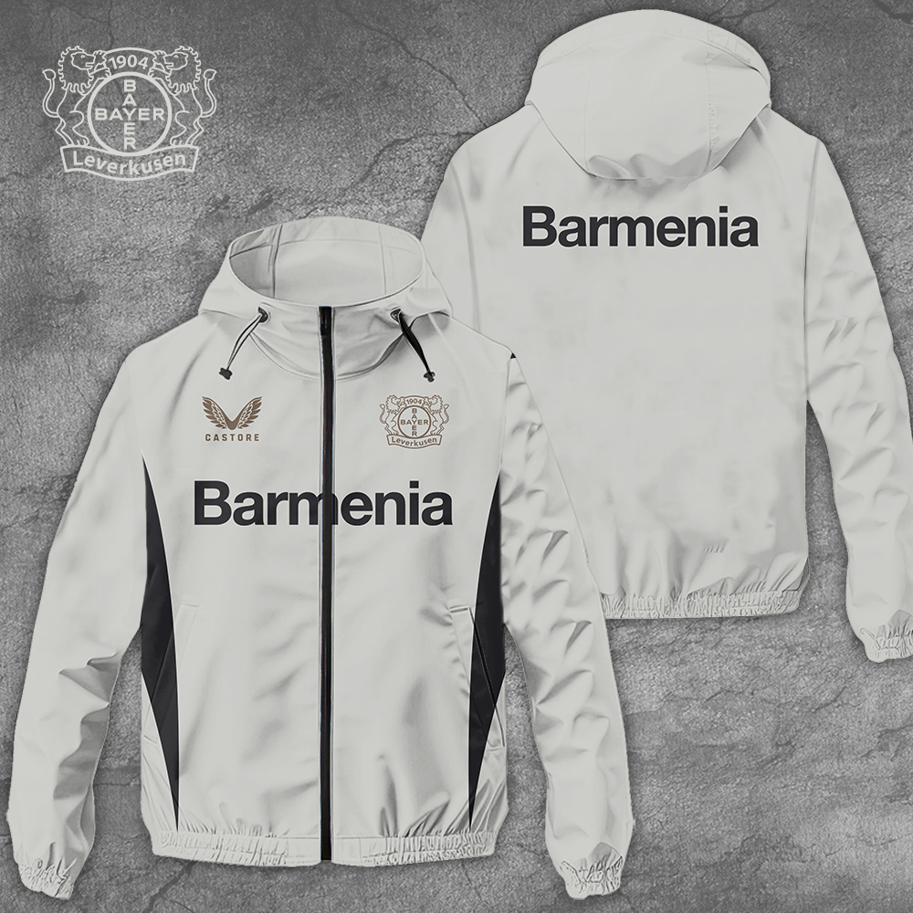 Bayer Leverkusen Bundesliga Style Windbreaker Jacket For Fans