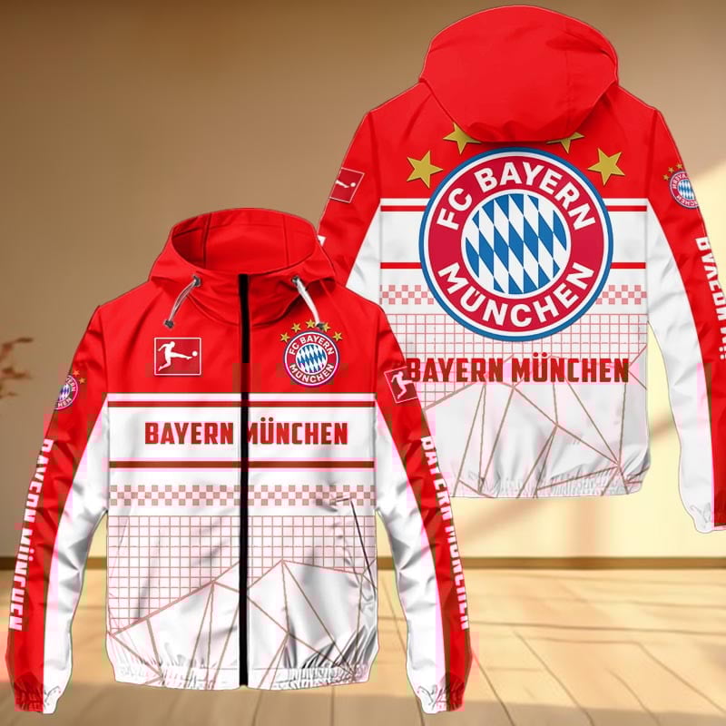 Bayern Munich Fc Bundesliga Windbreaker Outdoor Jacket